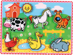Chunky Wooden Puzzle- Farm Animal- Viga