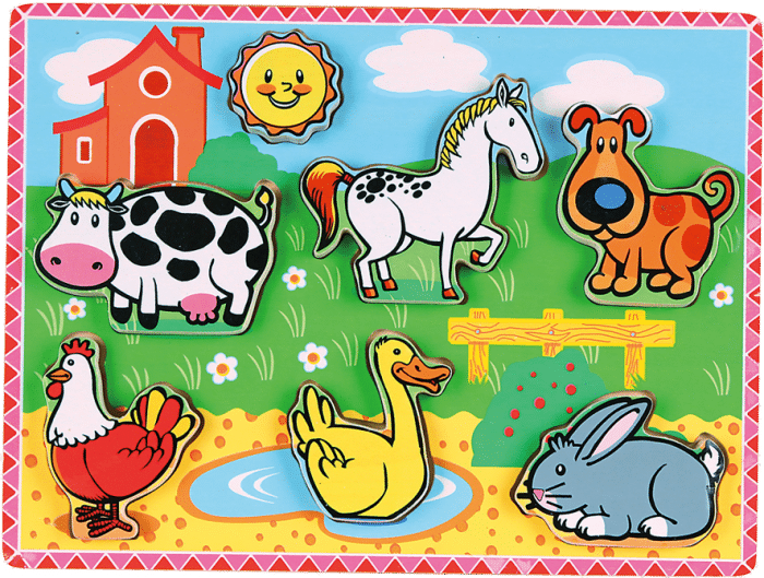Chunky Wooden Puzzle- Farm Animal- Viga