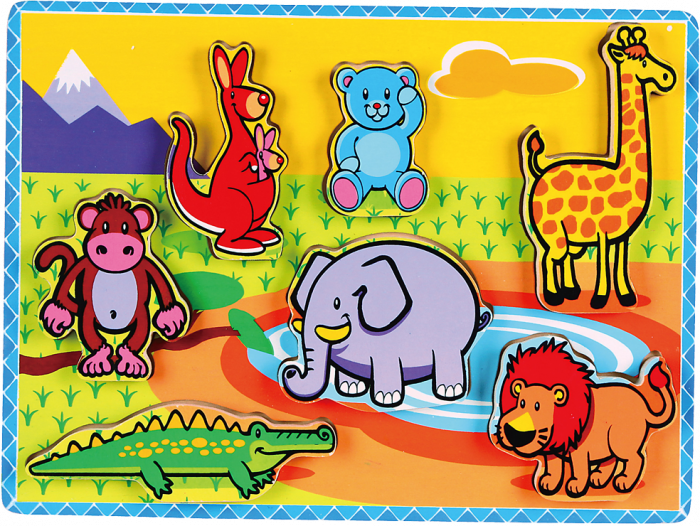 Chunky Wooden Puzzle- Wild Animals- Viga
