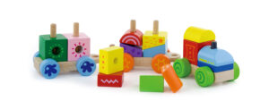 Viga – Stacking Train – 13 Colourful Pieces
