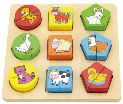 Viga – Shape Puzzle -Farm Animals