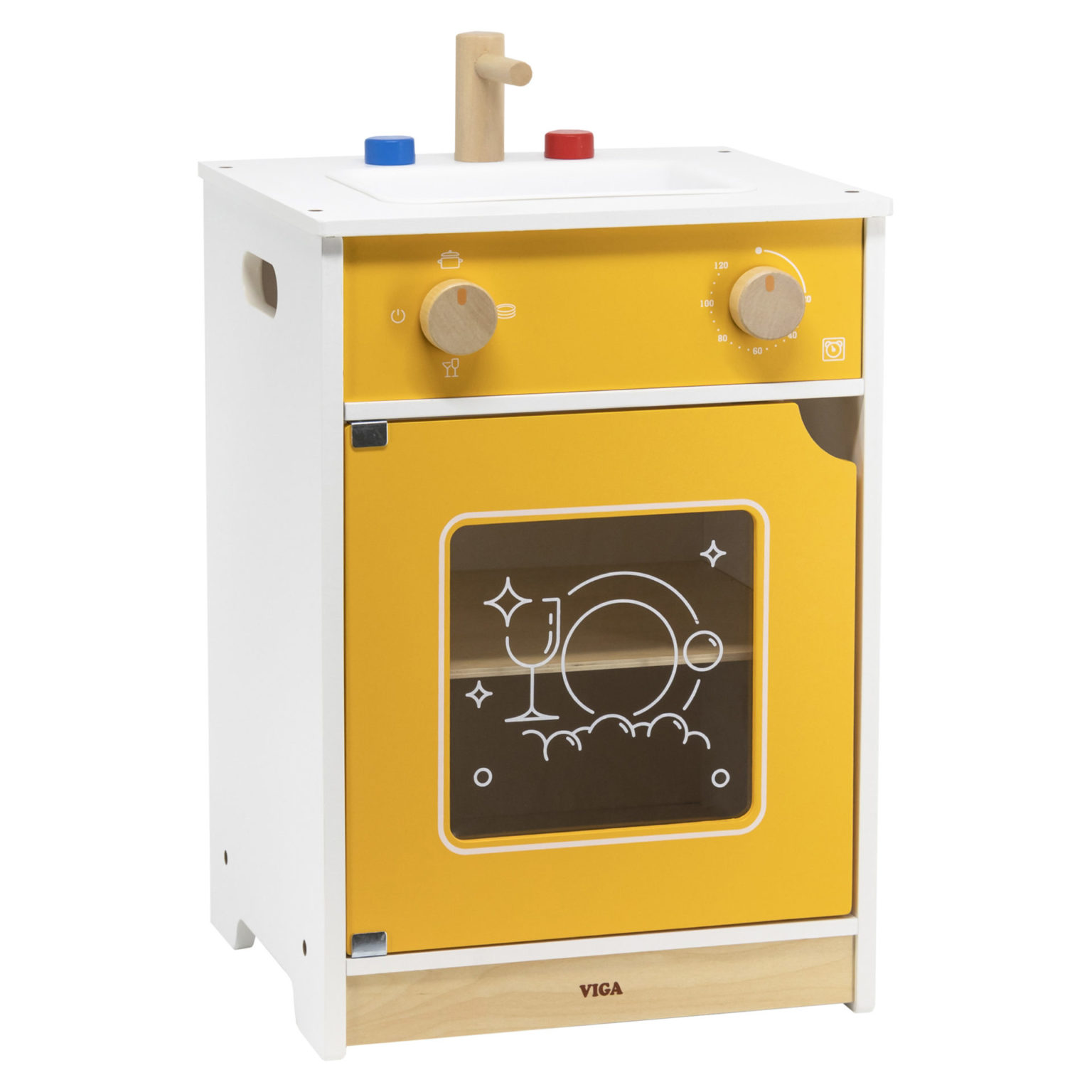 Vindeto Jnr- Wooden Toy Dishwasher with Wash Basin