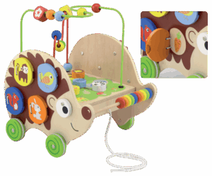 Viga – 4-in-1 Pull Along Activity Hedgehog