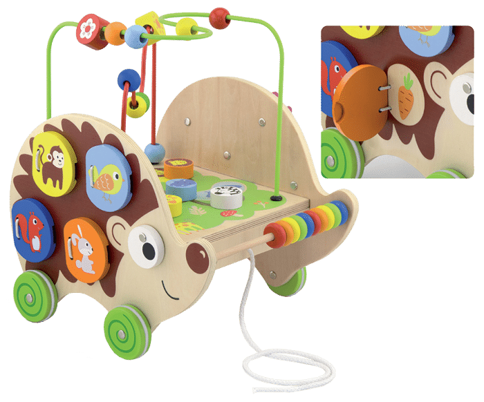 Viga – 4-in-1 Pull Along Activity Hedgehog