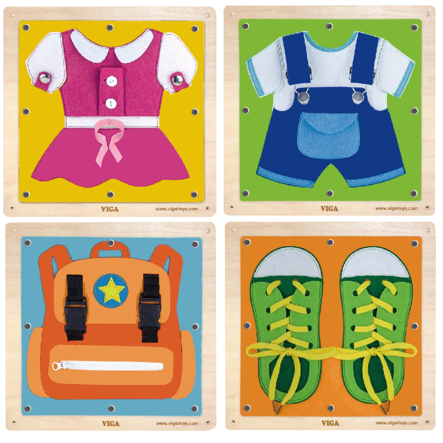 Viga – Wall Mounted – Dressing and Zipping ( Set of 4 )