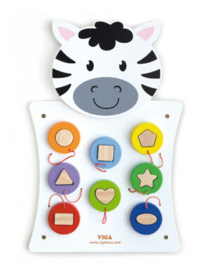 Viga – Wall Toy – Zebra – Shapes1