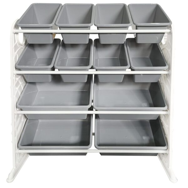 Vindeto Jnr—Storage Rack 12 Bin Grey—Classroom Furniture—Classroom Storage