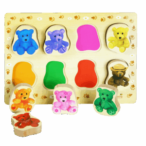 Wooden Chunky Puzzle- Colour Match- 8pc