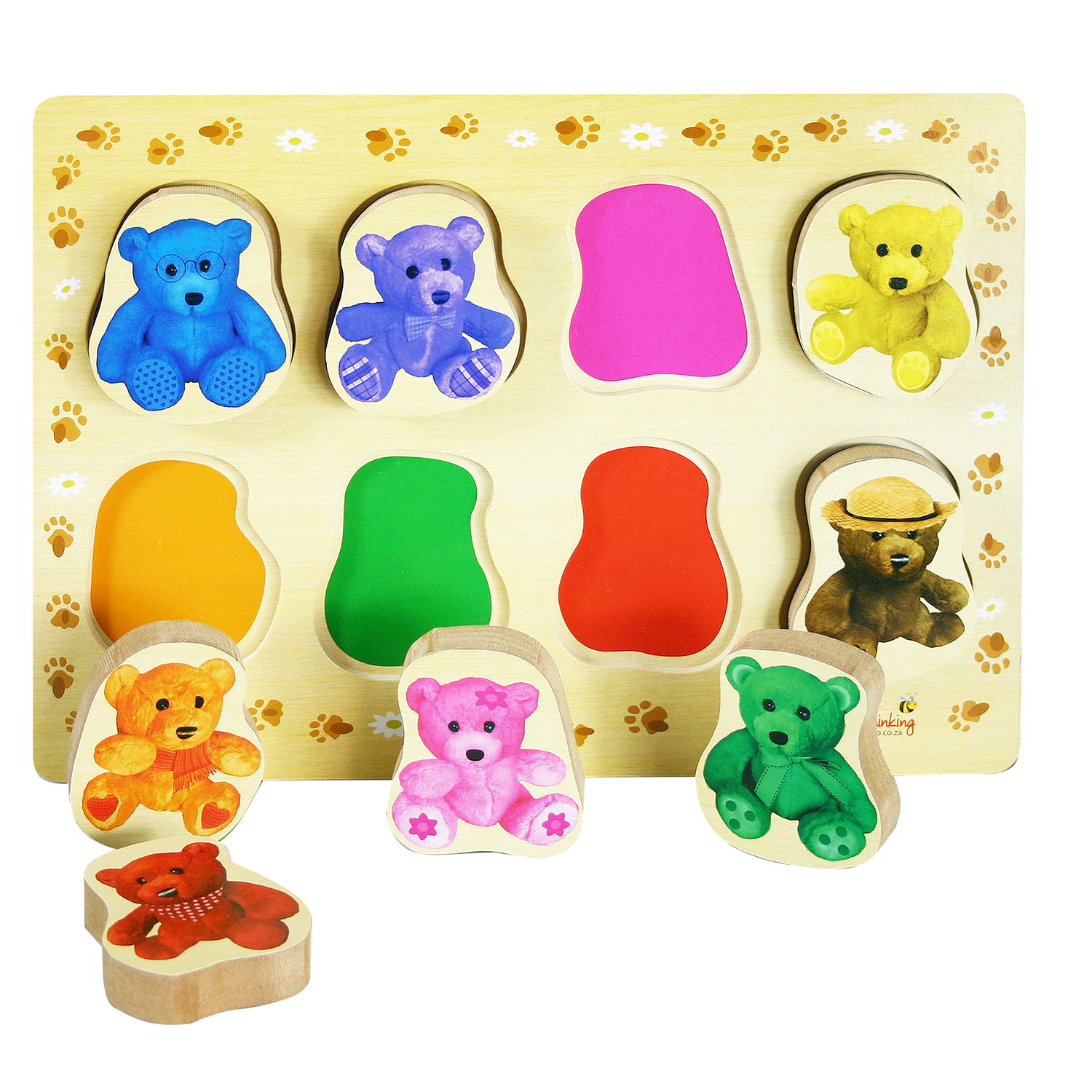 Wooden Chunky Puzzle- Colour Match- 8pc