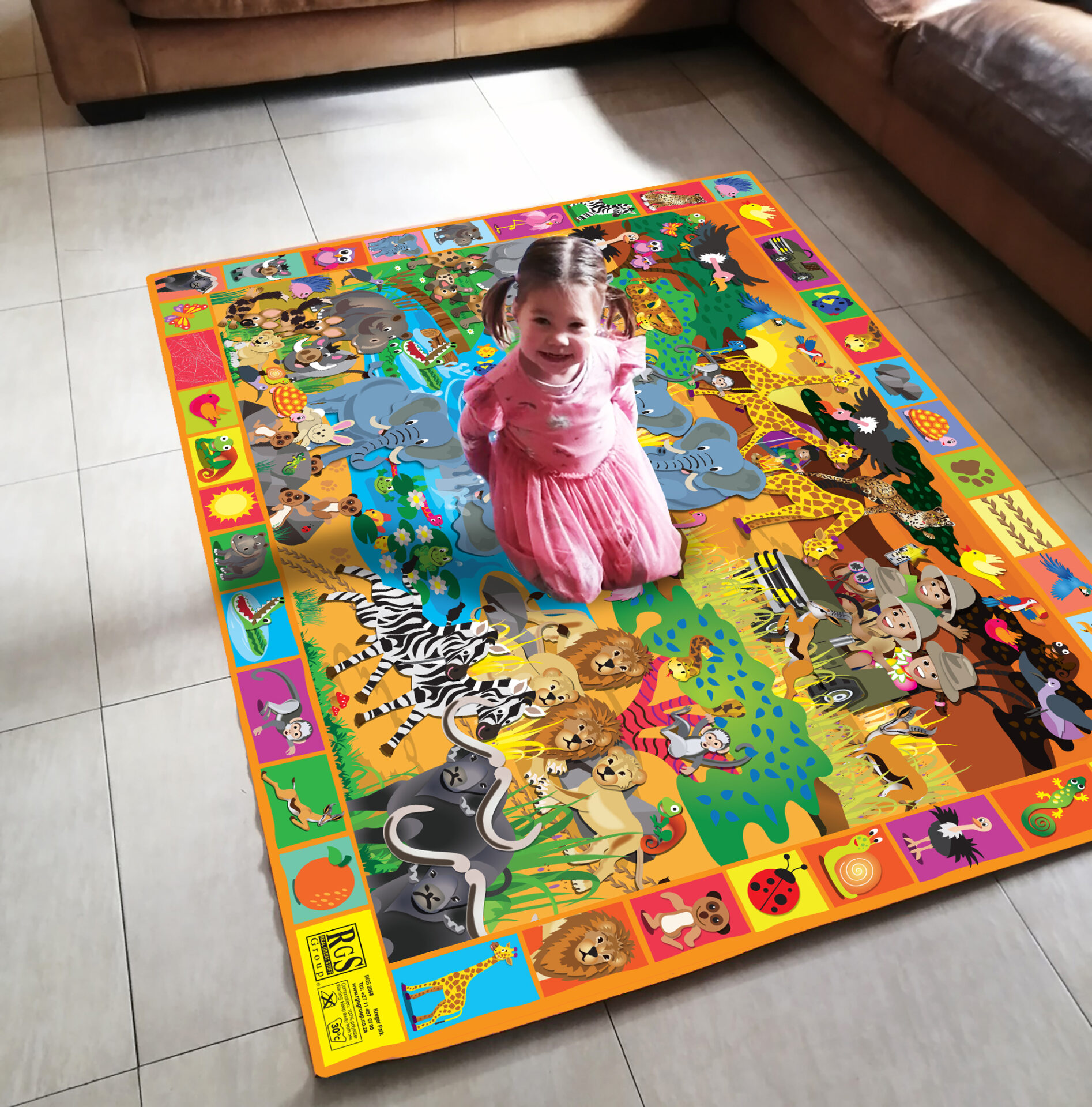Play Mat – Kruger Park Activity – 1.5 x 2m