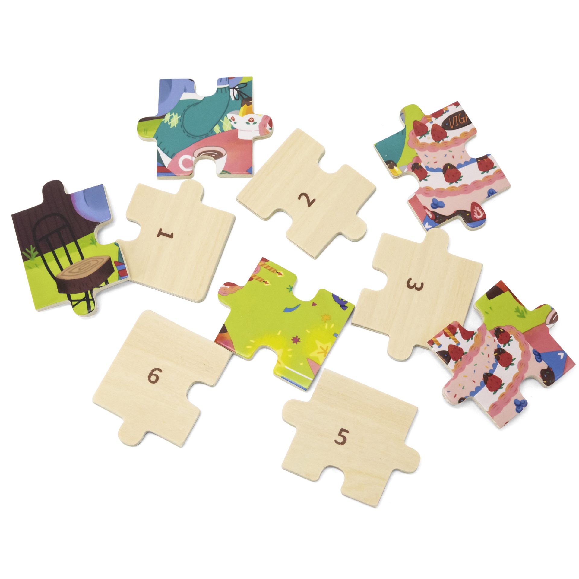 Wooden Puzzle Birthday Party 24pc - Image 3